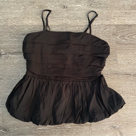 a new day Tops - NWT Small A New Day Black Ruffle Spaghetti Strap Top
